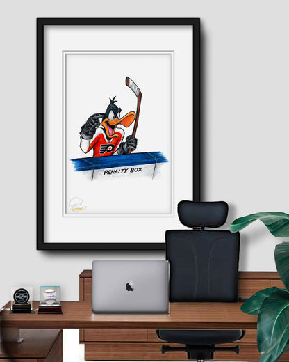 Duck Season Hockey Season x NHL Flyers Daffy Duck Limited Edition Art Print