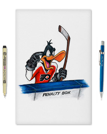 Duck Season Hockey Season x NHL Flyers Daffy Duck Limited Edition Art Print