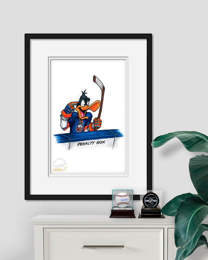 Duck Season Hockey Season x NHL Islanders Daffy Duck Limited Edition Art Print