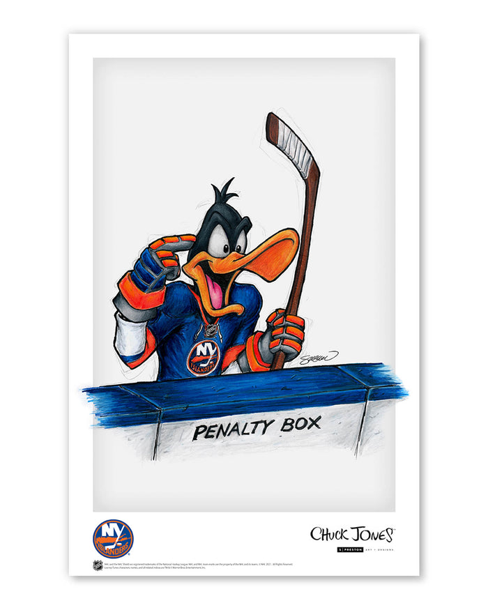 Duck Season Hockey Season x NHL Islanders Daffy Duck Limited Edition Art Print