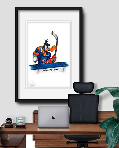 Duck Season Hockey Season x NHL Islanders Daffy Duck Limited Edition Art Print