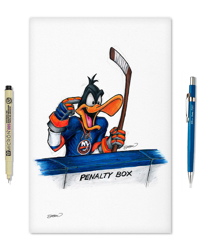 Duck Season Hockey Season x NHL Islanders Daffy Duck Limited Edition Art Print