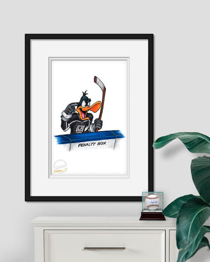Duck Season Hockey Season x NHL Kings Daffy Duck Limited Edition Art Print