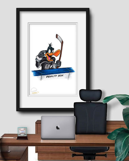 Duck Season Hockey Season x NHL Kings Daffy Duck Limited Edition Art Print