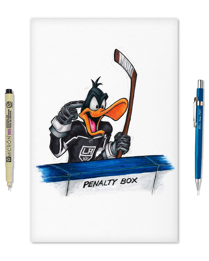 Duck Season Hockey Season x NHL Kings Daffy Duck Limited Edition Art Print