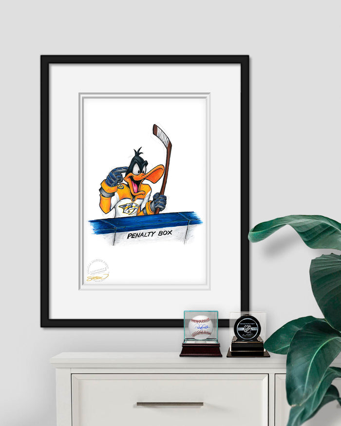 Duck Season Hockey Season x NHL Predators Daffy Duck Limited Edition Art Print
