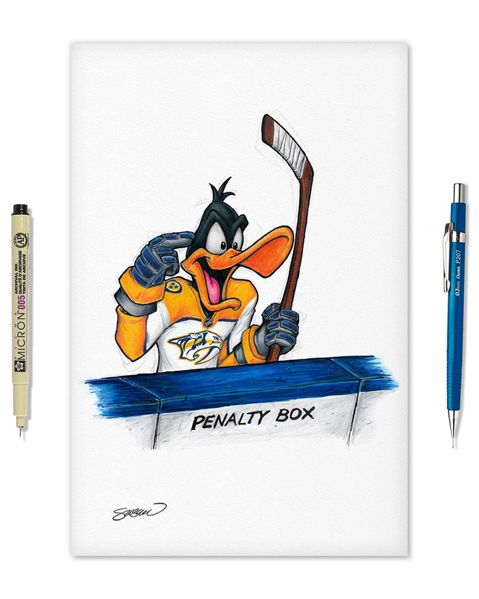 Duck Season Hockey Season x NHL Predators Daffy Duck Limited Edition Art Print