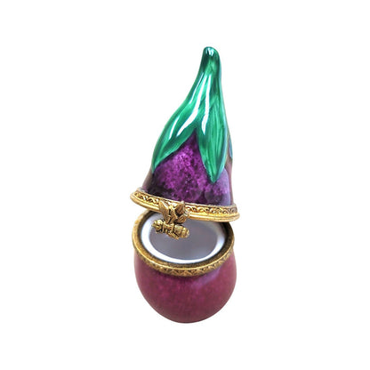 Exquisite Eggplant Limoges Box Porcelain Limoges fruit vegetables French Trinket Box