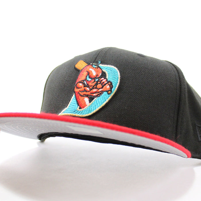 El Paso Diablos New Era 59Fifty Fitted Hat (Black Red Gray Under Brim)