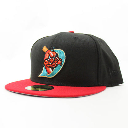 El Paso Diablos New Era 59Fifty Fitted Hat (Black Red Gray Under Brim)