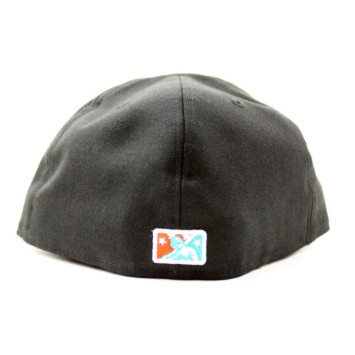 El Paso Diablos New Era 59Fifty Fitted Hat (Black Red Gray Under Brim)