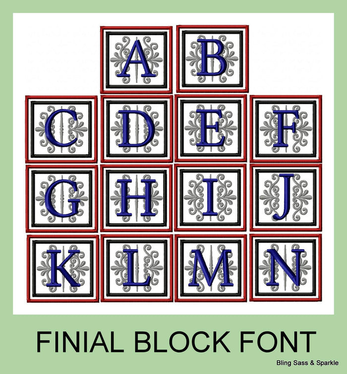 Finial Block Font