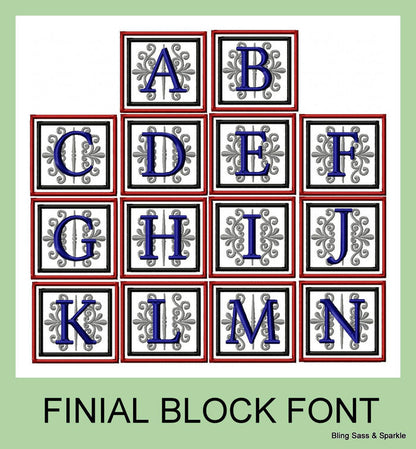 Finial Block Font