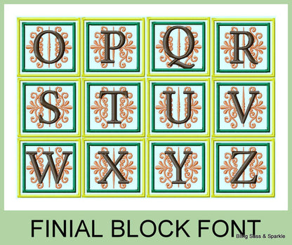 Finial Block Font