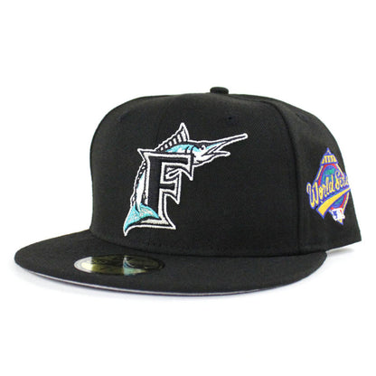 Florida Marlins 1997 World Series Patch New Era 59Fifty Fitted Hat (Black Gray Under brim)