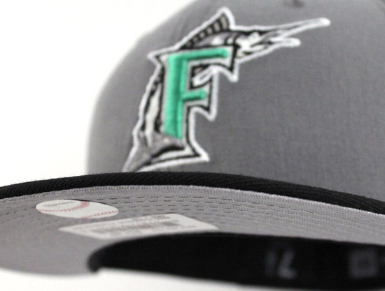 Florida Marlins New Era 59FIFTY Fitted Hat (GREY BLACK LIME)