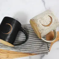 Fly Me To the Moon Mug - Handmade Speckled Ceramic Moon Mug