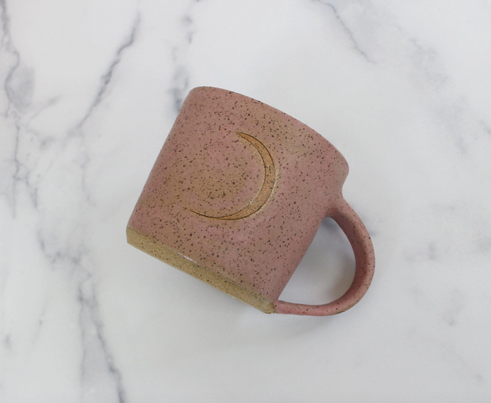 Fly Me To the Moon Mug - Handmade Speckled Ceramic Moon Mug