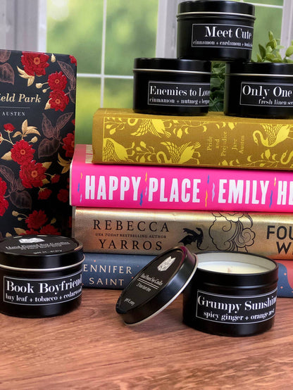 Fly Paper Products - Book Boyfriend 4oz Soy Romance Trope Candle