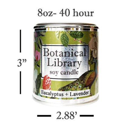 Fly Paper Products - Spring Botanical Library 8oz Soy Candle Garden Teacher