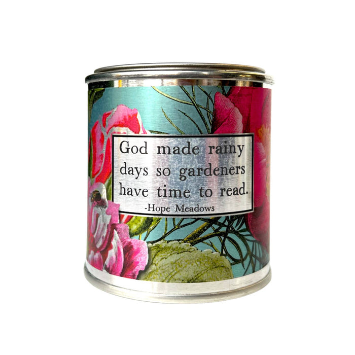 Fly Paper Products - Spring Botanical Library 8oz Soy Candle with Garden Quote