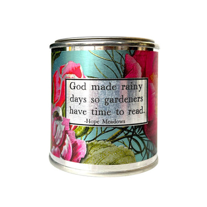 Fly Paper Products - Spring Botanical Library 8oz Soy Candle with Garden Quote