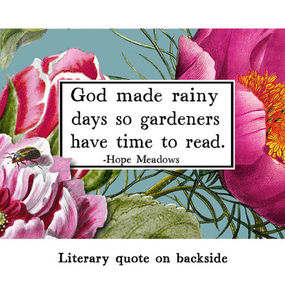 Fly Paper Products - Spring Botanical Library 8oz Soy Candle with Garden Quote