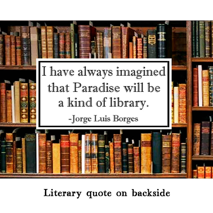 Fly Paper Products - The Lit Library Bookshelf 8oz Soy Candle w Literary Quote