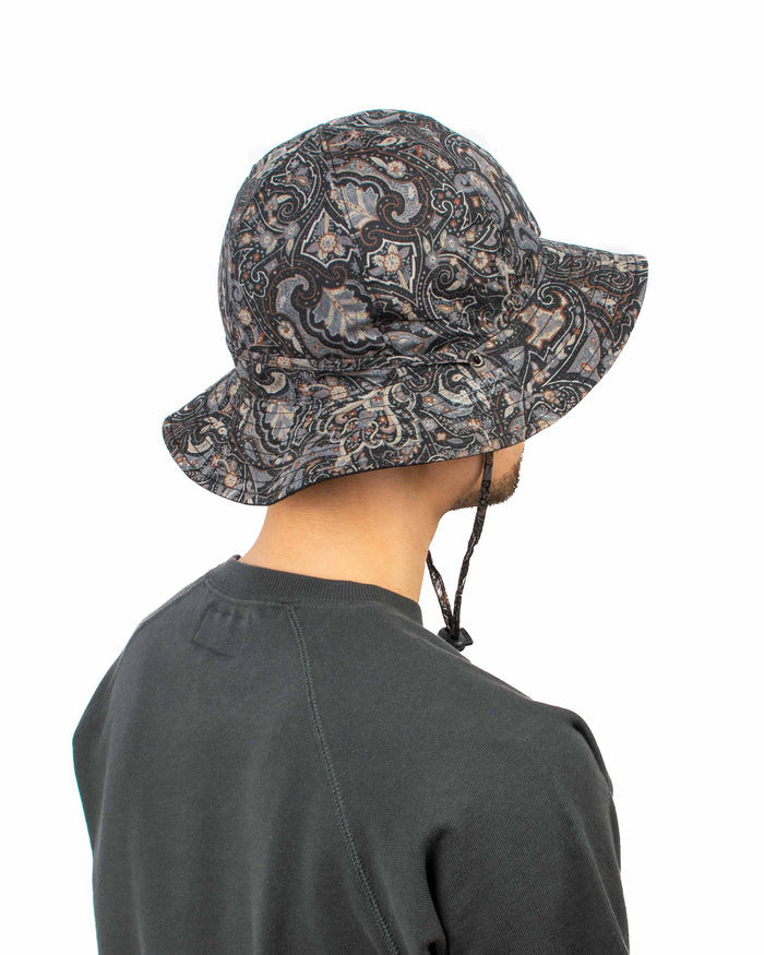 lost & found Found Feather Found Feather Military Sun Hat (Reversible) Paisley + Yoryu Black
