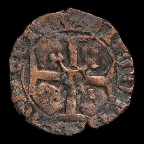 France, King Henry V, BI Denier Tournois - 1421 CE - France