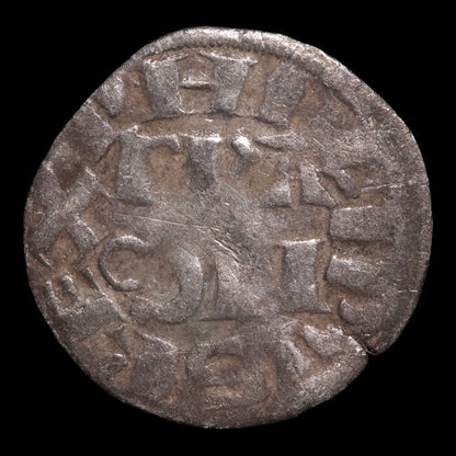 France, King Philip II Augustus, BI 1 Denier - 1180 to 1223 CE - France