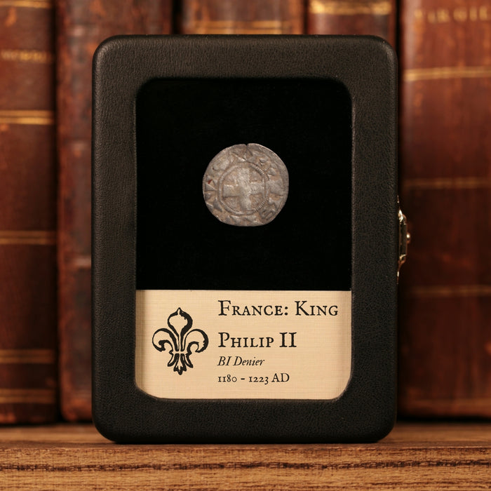 France, King Philip II Augustus, BI 1 Denier - 1180 to 1223 CE - France