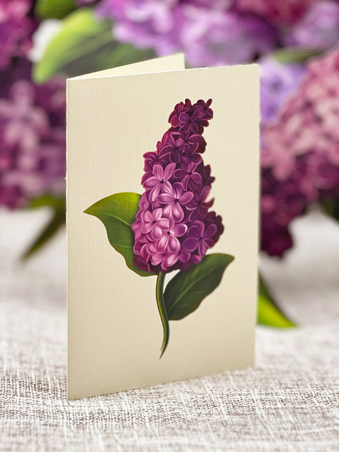 Garden Lilacs Pop-Up Flower Bouquet Card