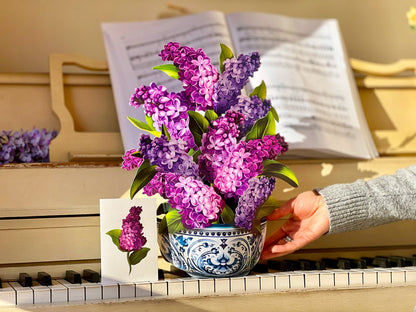Garden Lilacs Pop-Up Flower Bouquet Card