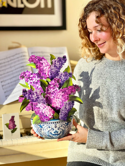 Garden Lilacs Pop-Up Flower Bouquet Card