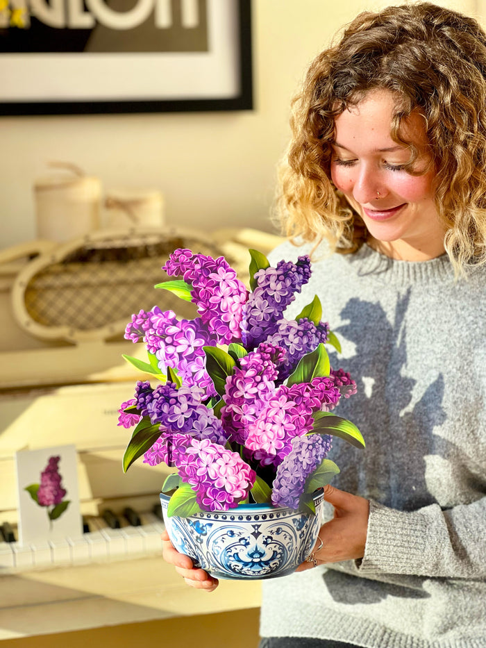 Garden Lilacs Pop-Up Flower Bouquet Card