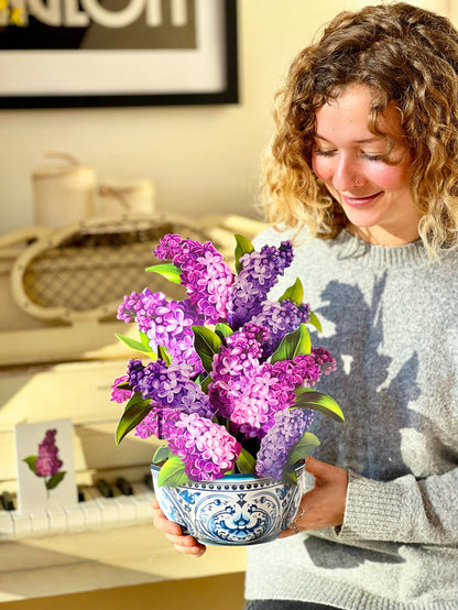 Garden Lilacs Pop-Up Flower Bouquet Card