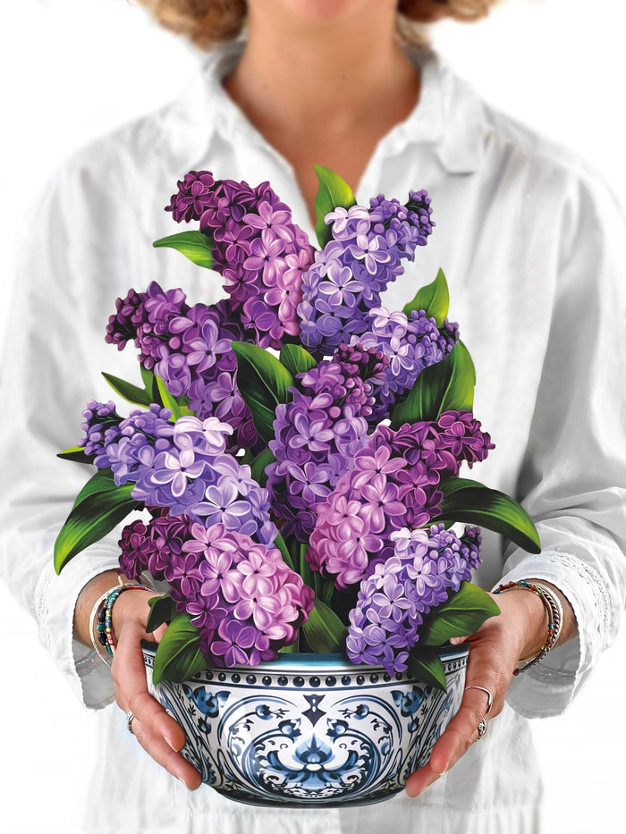 Garden Lilacs Pop-Up Flower Bouquet Card
