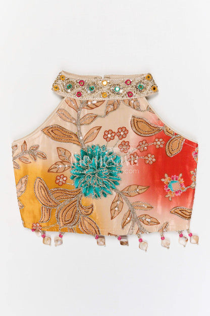 The Nesavu Girls Fancy Lehenga Girls Designer Lehenga for Weddings and Pongal Celebration Nesavu Nesavu girls viscose silk designer lehenga for weddings and festive celebrations with embroidery