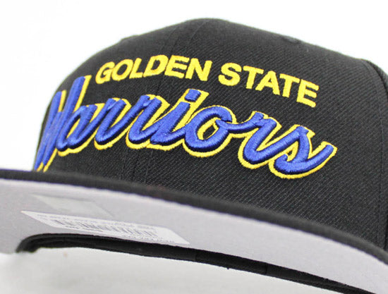 Golden State Warriors New Era 59Fifty Fitted Hat (Black Blue Yellow Gray Under Brim)