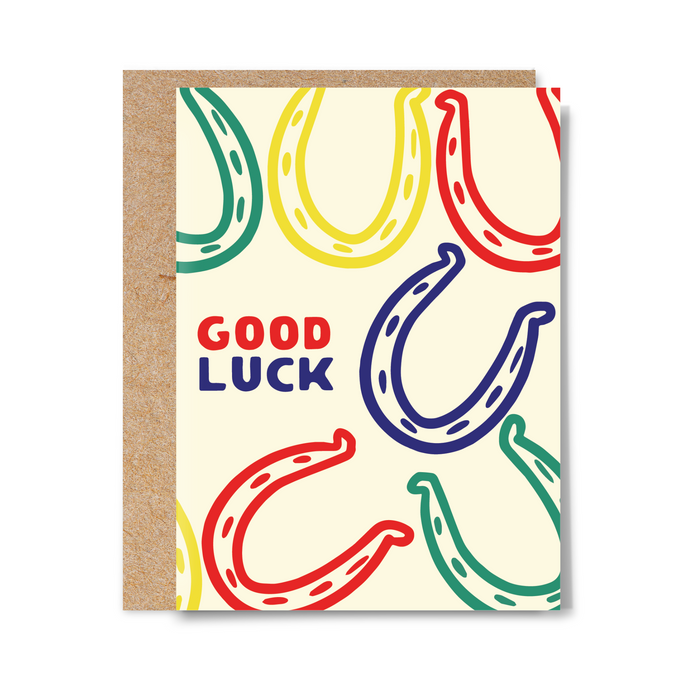 Good Luck Horseshoe Card