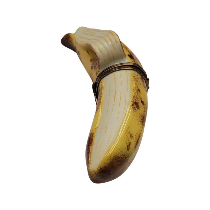 Exquisite Peeled Banana Figurine Porcelain Limoges fruit vegetables French Trinket Box
