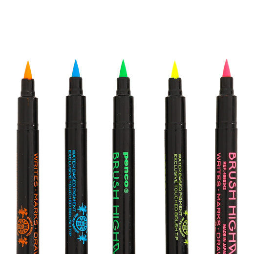 Hightide Highlighter Brush Pen Set