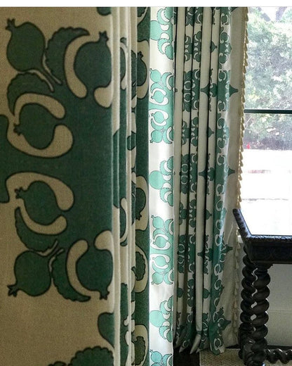 Home Couture Fabric: Argentine - Custom Cinnamon Slate / Chocolate on White 100% Linen