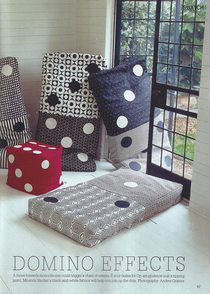 Home Couture Fabric: Circles & Squares Reverse - Custom Mustard on White Belgian Linen/Cotton