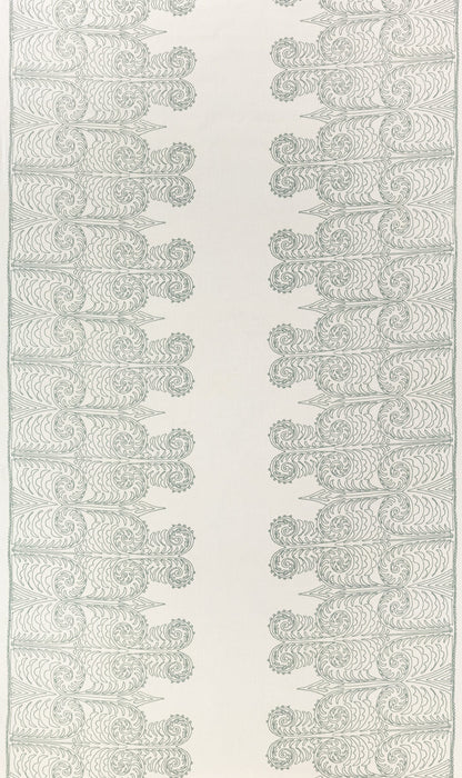 Home Couture Fabric: Gypsy Dance - Custom Vapor on Off-White 100% Linen