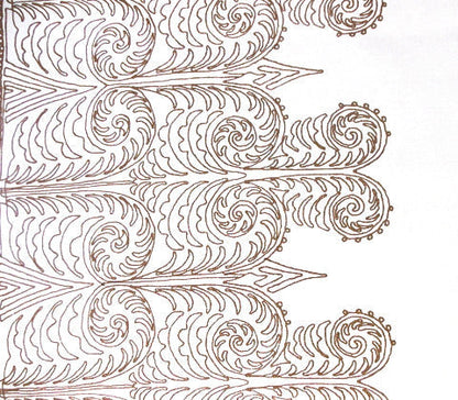 Home Couture Fabric: Gypsy Dance Left Print - Custom Iced Coffee on Off White 100% Washed Linen