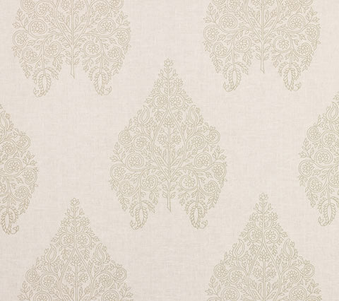 Home Couture Fabric: Taj - Custom Vapor on Ivory 100% Linen