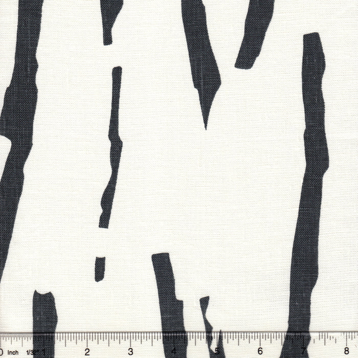 Home Couture Fabric: Zen Print - Custom Brown on White Belgian Linen / Cotton