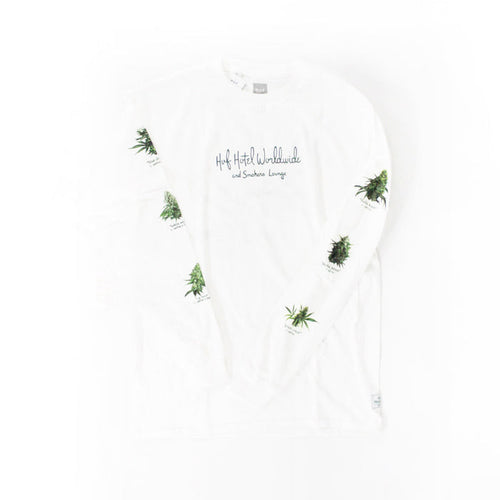 Huf Tropical Plants Long Sleeve T-Shirt (White)